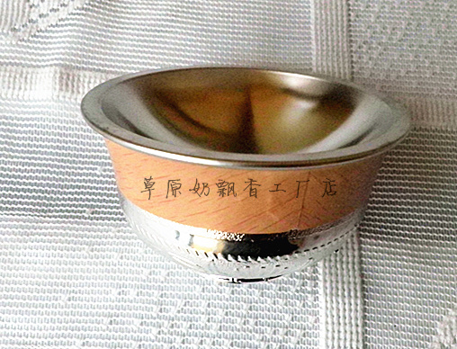 Inner Mongolia handicraft wine tasting bowl Milk wine Mongolian toast bowl Wine glass Silver bowl Imitation silver stage decoration props wine bowl