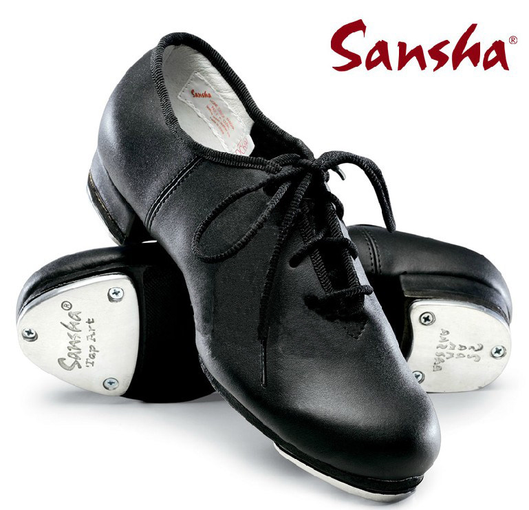  Sansha France Sansha Kick Tap Dance Shoes Women's Pig Leather Calf Leather Two Bottoms Dance Shoes TA01