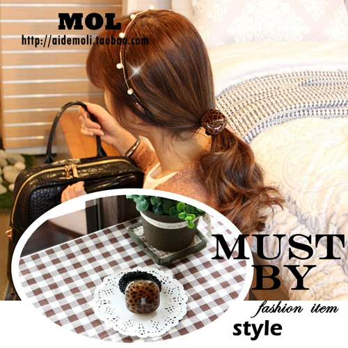 Импортированные из Кореи аксессуары для волос AZNAVOUR/AZ, сова/леопардовый принт, сахарный кубик, пуговица, большая квадратная толстая веревка для волос, резинка для волос