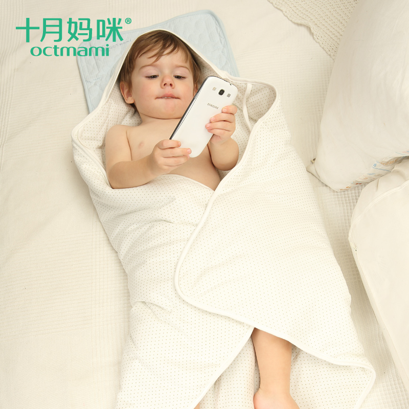 十月妈咪婴儿用品纯棉婴儿包被新生儿睡袋抱被宝宝抱毯子防踢被