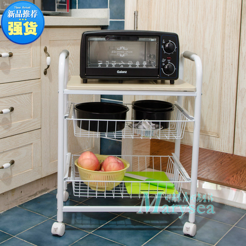 Removable Microwave Oven Shelve Kitchen Dining Room Living Room Electrical layer Shelf Shelf Day Dining Car Trolleys