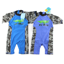 Childrens beach coat sunshade sunscreen clothes cute cartoon swimsuit one-piece surf boy swimsuit