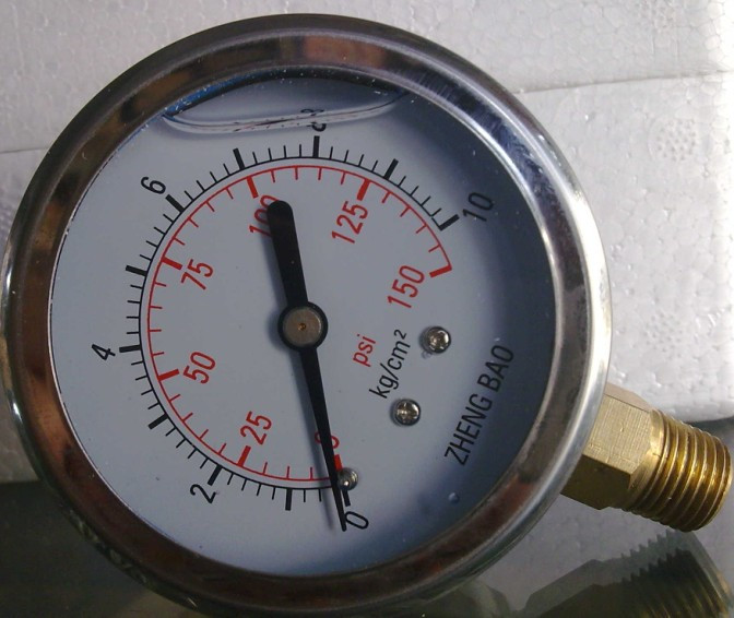 YN60 10Kg 150Psi 2 sub-threaded shock resistant pressure meter Shanghai Zhengbao Pressure Meter Factory