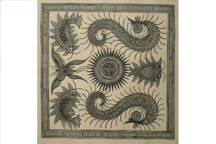 Miao wax painting Batik production before the effect of custom handmade homemade vegetable dye natural beeswax