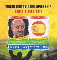 South Africa World Cup Spain Vicente del Bosque stamps Vicente del Bosque