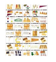 Montessori Teaching aids-Montessori 88-piece set Montessori professional early education teaching aids socket cylinder