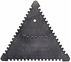 W2001 triangular stainless steel wet film comb (card)