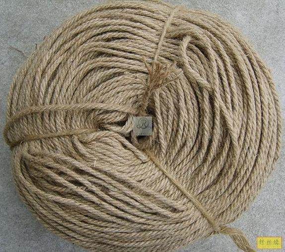 6mm孟加拉進口黃麻繩三股黃麻紐繩安全繩0 80元 米