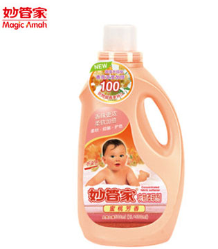2L+500ml妙管家衣物柔软剂  蜜桃芳香 护色  防静电