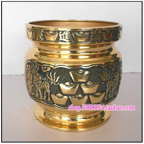 Taiwan Fine Bronze Ware Huan Incense Incense Stand Incense Buddha Oven Lavender Net Stove * Bench Inch 6 Inch Pure Copper Into A Treasure Furnace