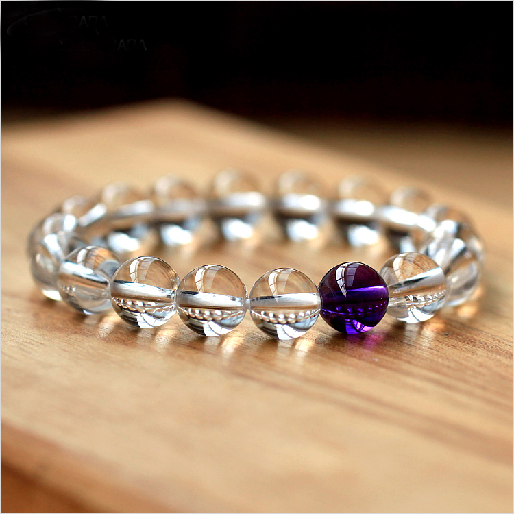 Crystal stalls beautiful hipster artificial white crystal bracelet amethyst hand string women's fashion accessories fashion accessories