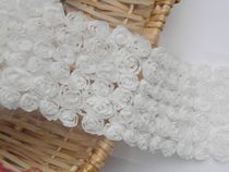 DIY lace 6 rows of white roses clothing roses hair ornaments roses 10CM three-dimensional roses