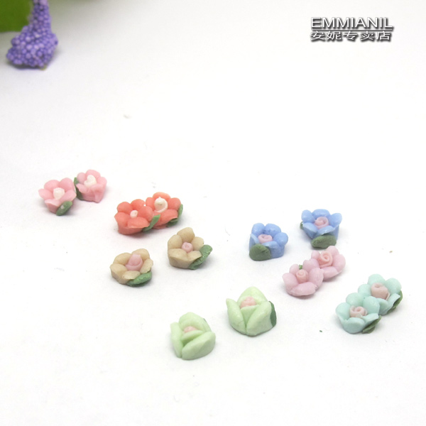 美甲饰品 美甲用品  陶瓷花 立体花 贴指甲 手机贴花