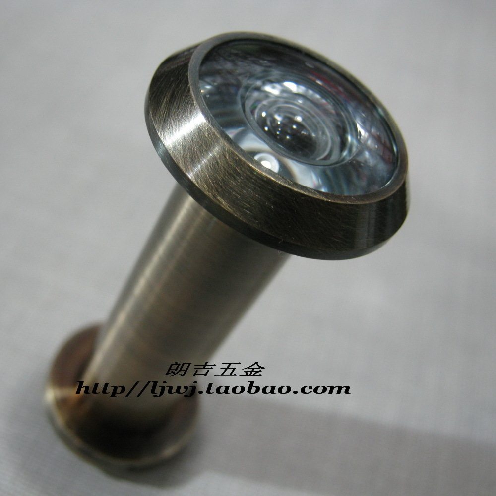 Full copper cat eye optical door mirror lengthened security door cat eye antique bronze ancient bronze diameter 16 18 55-75mm