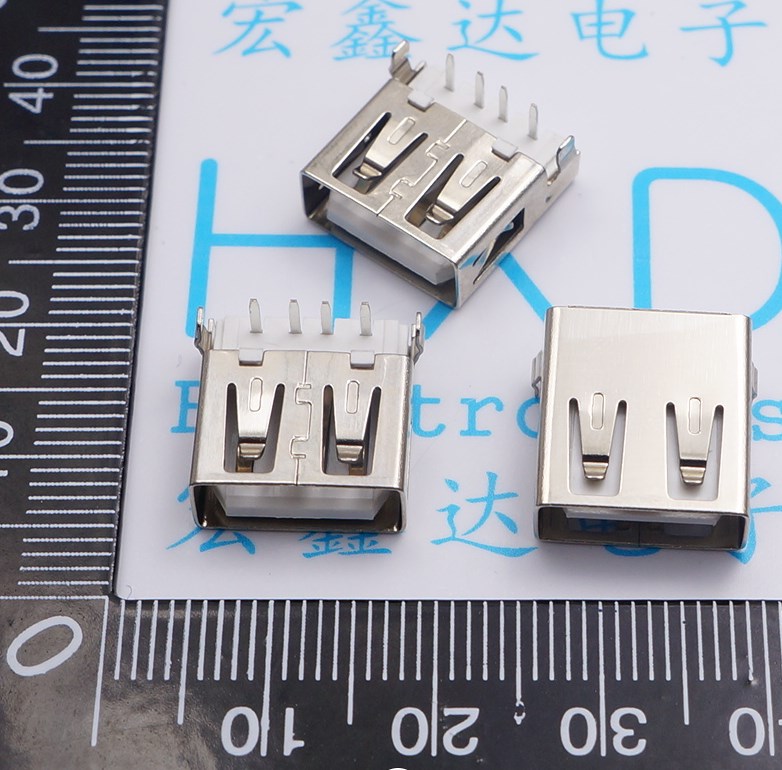 AF flat mouth sink board without side A type USB connector connector USB A mother 90-degree sink-Taobao