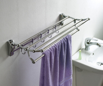 SEMET 304 stainless steel toilet bathroom bathroom bathroom foldable towel rack 821