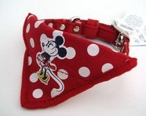 Water Jade dots red dog collar pet collar scarf small blemish