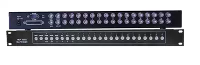 Broadcast-level 16-way screen splitter with VGA with ring pass BNC port 16-way screen processor
