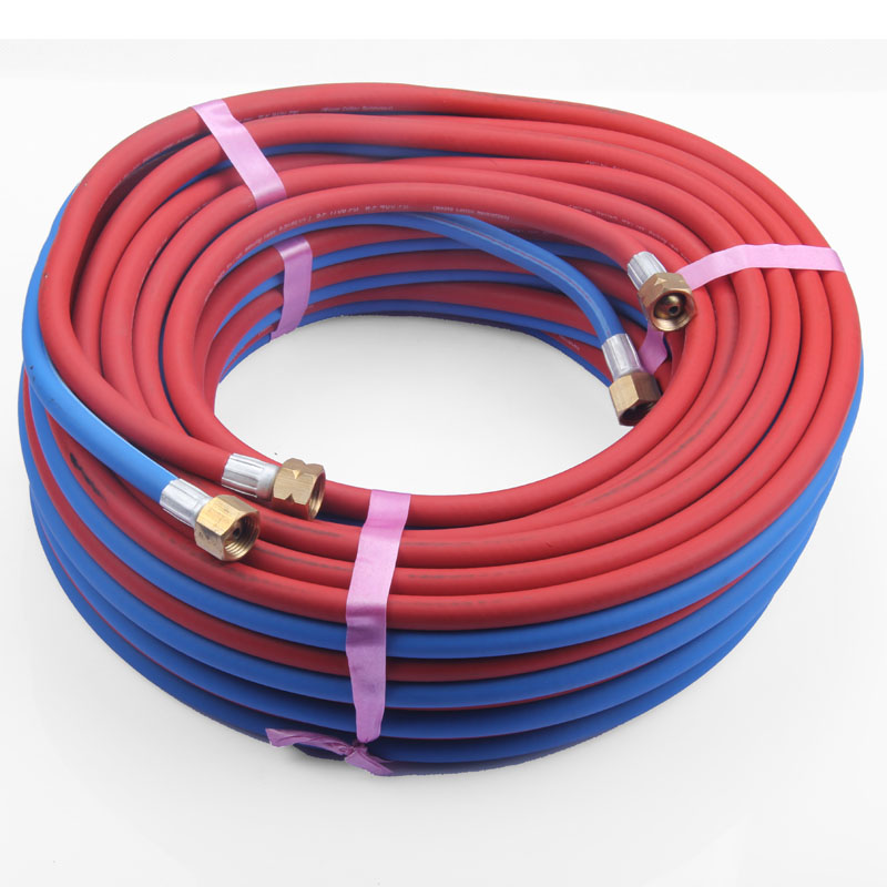 Durable two-color tube Oxygen tube acetylene tube with joint rubber tube 6mm high pressure pipe Welding 5m-50m