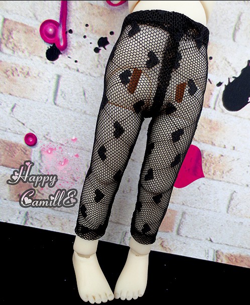 BJD SD doll clothes 6 points black heart-shaped mesh yarn close to underpants 1 6-Taobao