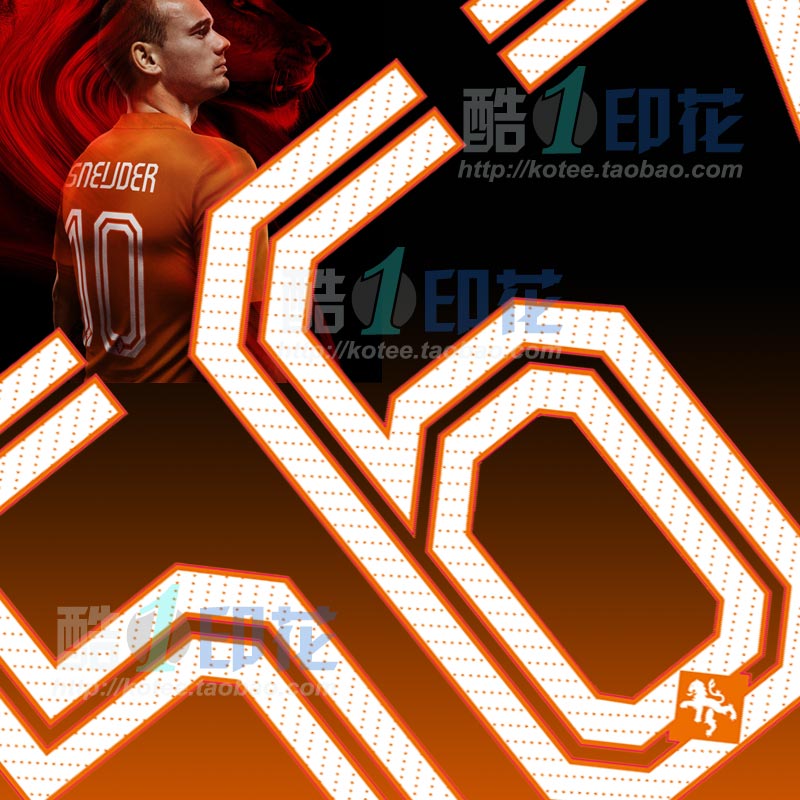 2014 Brazil World Cup Dutch original number 11 Robben 9 main guest jersey imported jersey print DIY