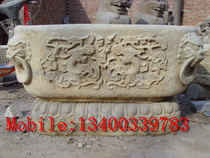 Imitation ancient fish tank green stone for old fish tank stone flowerpots stone to make old fish tank stone carving pendulum 084