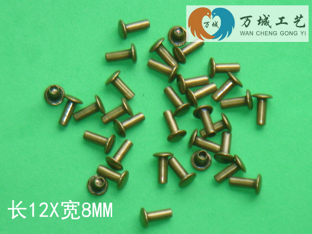 Folder rivet Ram Nail Fitting Green Antique Bronze Color DIY Rivet Flat Mushroom Nail bifacial rivet