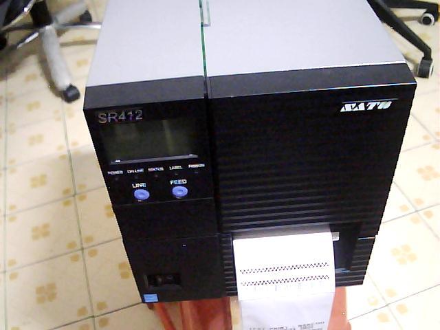SATO SR412 barcode printing machine 300DPI with cutting knife in kind to sell original two mobile phones