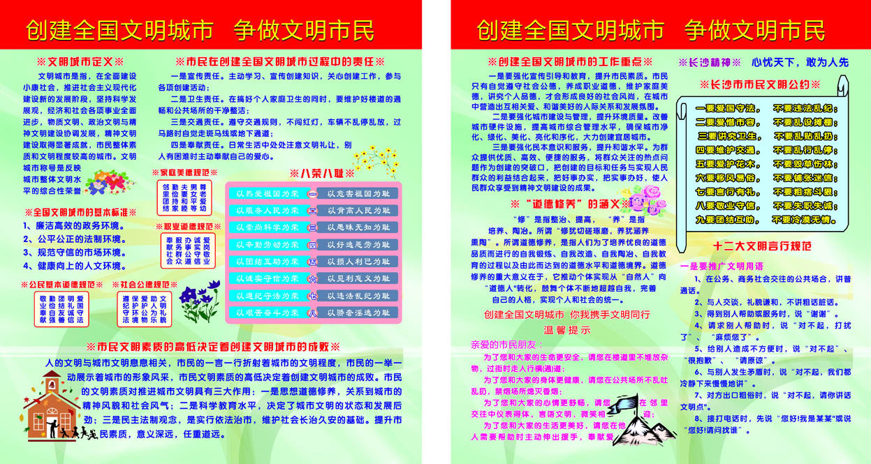 632海报印制海报展板素材425文明创建版报