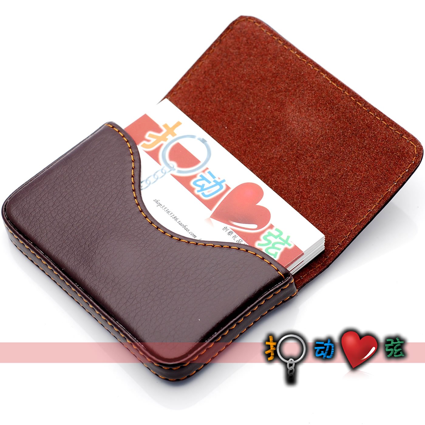 Two-color optional high-end leather business card case business card case business card holder for men and women can hold 40 business cards