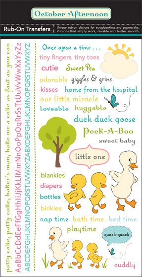 Oct. Afternoon Duck in Row Series Transfer Paper Scratch Paper RT644