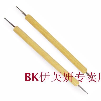 美甲工具用品DIY饰品材料 指甲点花笔勾花笔针木质双头点钻笔