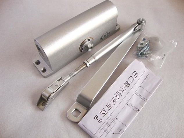 CMP061 mid-number behind closed door hydraulic door closer to door closed door closer to door behind closed door