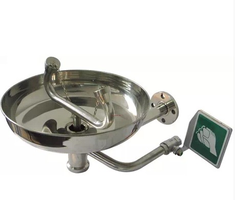 Stainless steel wall-mounted eye-washing machine wall-style double-mouth washout eye-cleaner Factory direct marketing quality assurance