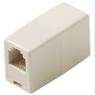 Telephone extension of the wiring head phone straight through head to extend the RJ11 telephone line