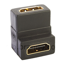 Gold-plated interface 90 degree right angle HDMI connector HDMI female to female adapter 90 degree HDMI female adapter