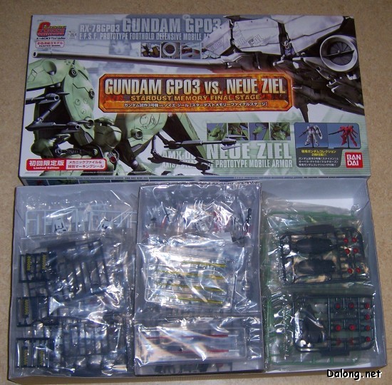 お値下げ◆GUNDAM GP03 vs NEUE ZIEL プラモデル初回限定版 1/400比例綠螳螂高達模型收藏系列Neue Ziel可動機體8歲以上適用