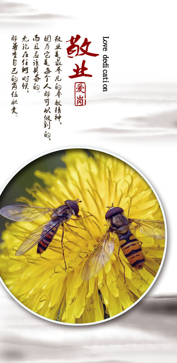 659海报印制展板素材95企业文化敬业标语挂画