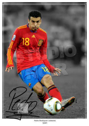 #Spain Pedro Rodriguez Signature photo Pedro Rodriguez #3-Taobao