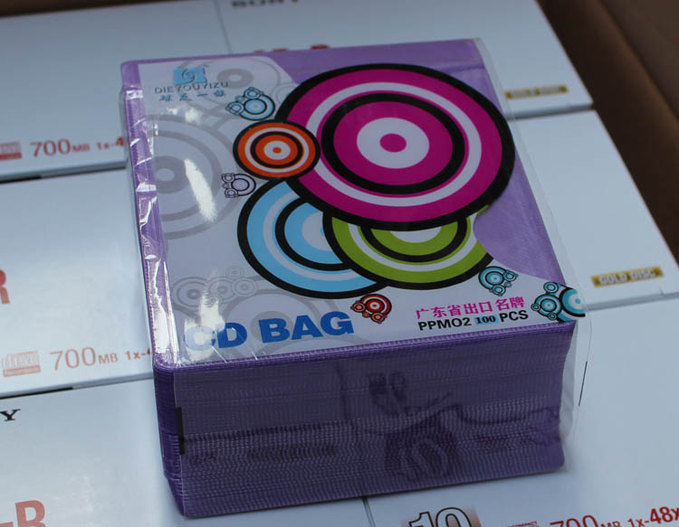 Xiongye's thickest double-sided pp bag thickened CD-rom bag CD-rom sleeve CD-rom sleeve 100 pcs per pack