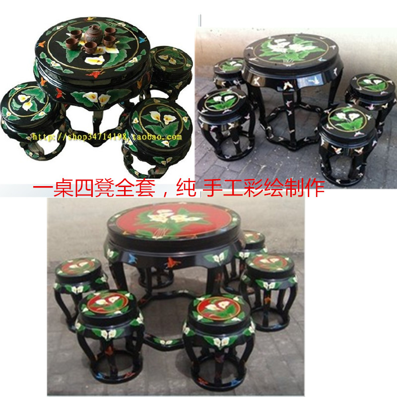 (Hongtai Lacquered Ware) Shanxi Pingyao Lacquer Tea Table table Embroidery pier and Tilian with Qiao relocating new residence gift