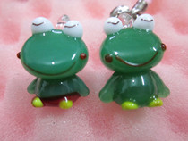 Glass mobile phone chain pendant glass wedding shawl glass mobile phone pendant frog prince princess couple necklace jewelry