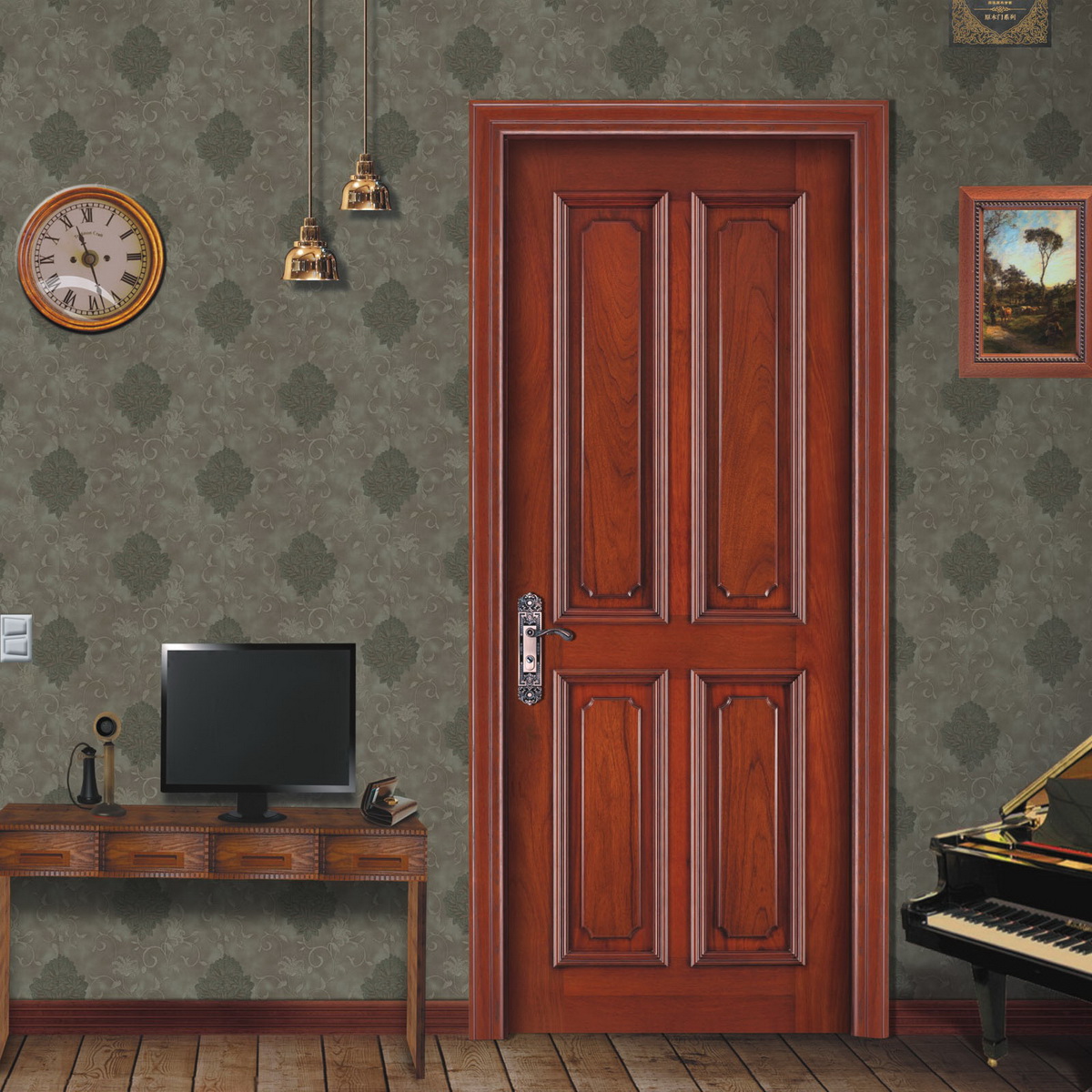 USD 140163 Amoy American Rural Malaysia Teak Wood Door Styling USD 140163 Amoy American Rural Malaysia Teak Wood Door Styling