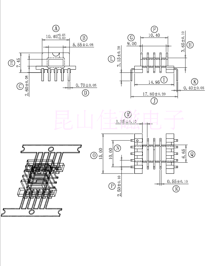 Special price horizontal patch skeletons efd15 L footed multiple slots 5 5 rows from 17 8 (001) LCP material
