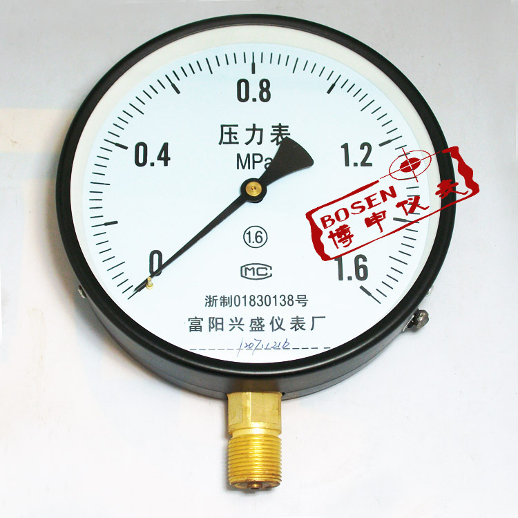Y-150 0-1 6MPA ordinary pressure gauge boiler pressure gauge water pressure gauge air pressure gauge factory direct sales
