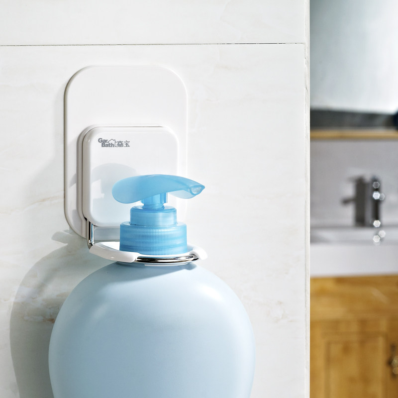 Jiabao Adhesive Lotion Creative Bathroom Kitchen Hand Soap Liquid Soap Lotion Makeup Room Body Lotion Wall-mounted Liquid Bottle Rack