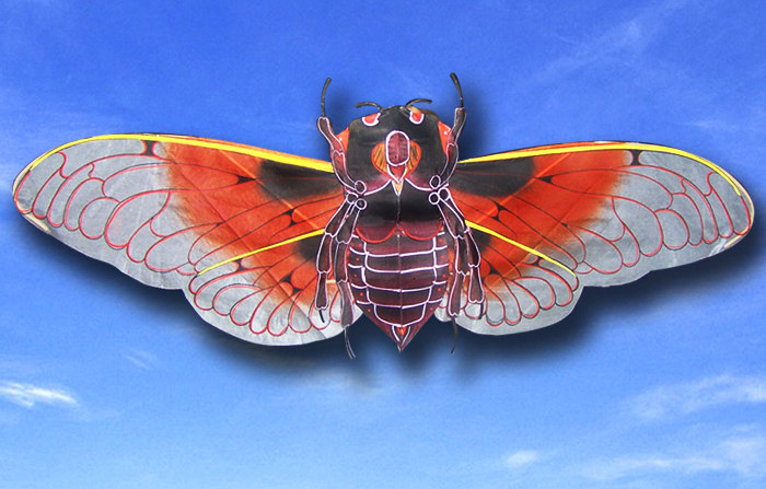 Weifang silk handkerchief with small knowledge of kite gold cicadas traditional children kites elaborate