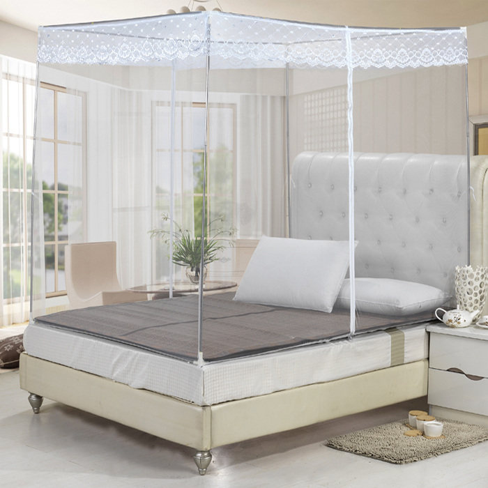 (Tail goods at a loss) Double-door zipper encrypted mosquito net sitting bed type household 1 2 m 1 8 m tatami bed