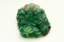 Unique mountain jade fish lotus hanging pendant special class day blue material blessed with a unique mountain jade fish pendant in front of the eyes