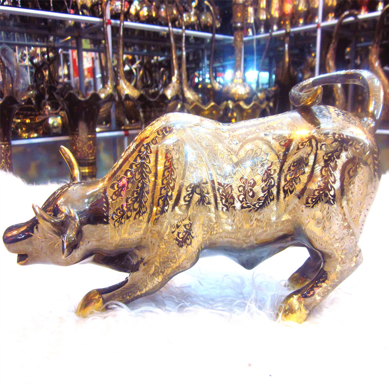 Pakistani handicrafts imported bronze bronze sculpture animals 16 inches Wall Street Zhaobu gift BT88